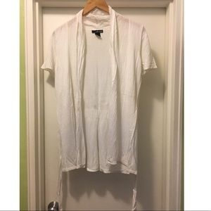 Willi Smith White Belted Cardigan